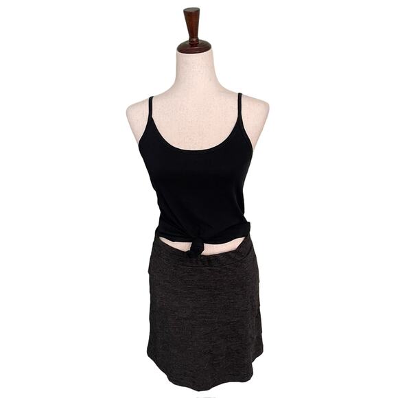 Prana Leah Tiered Skirt Wool Blend Lined Women’s size S Charcoal Gray - Picture 4 of 13